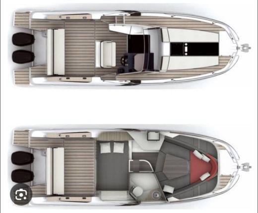 Motorboat Beneteau Flyer Sundeck Plano del barco