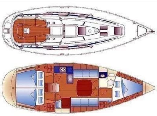 Sailboat Bavaria 36 Plan du bateau