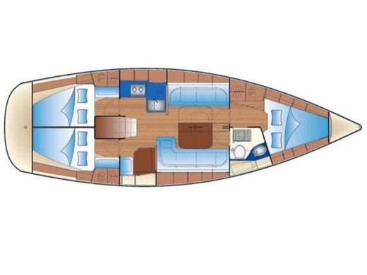 Sailboat BAVARIA 37 CRUISER Plano del barco