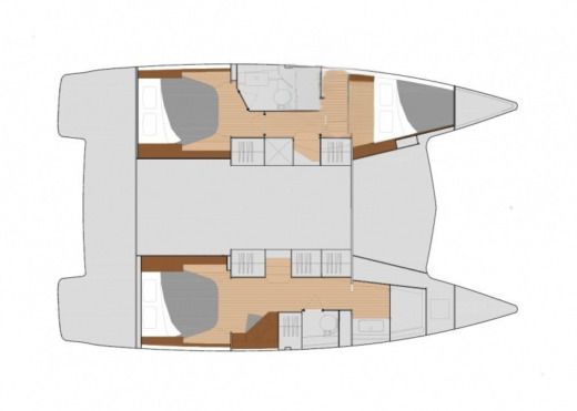 Catamaran Fountaine Pajot Lucia 40 Boat layout