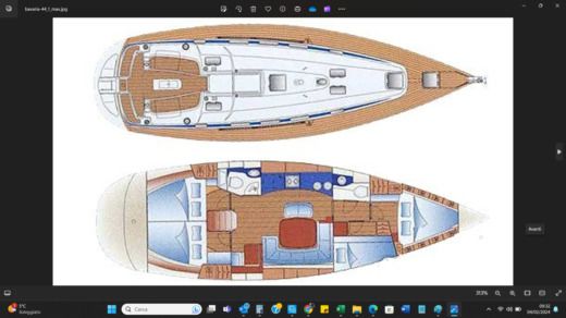 Sailboat Bavaria Bavaria 44 Plano del barco