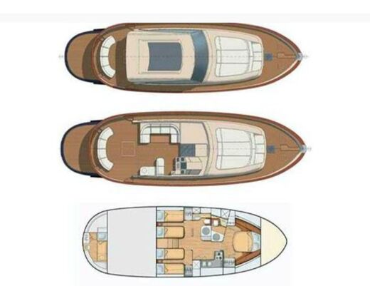 Motorboat Apreamare 54 Plattegrond van de boot