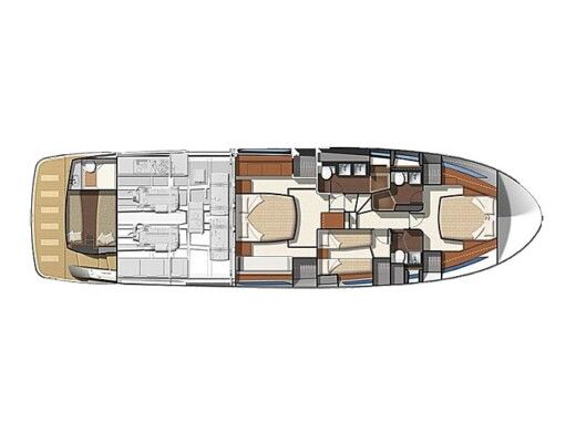 Motorboat  Prestige 620 S Planimetria della barca