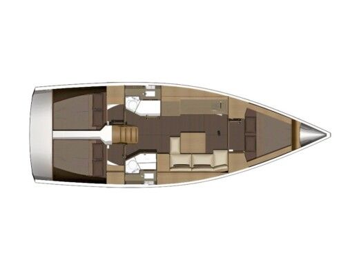 Sailboat DUFOUR 382 Grand Large Boot Grundriss