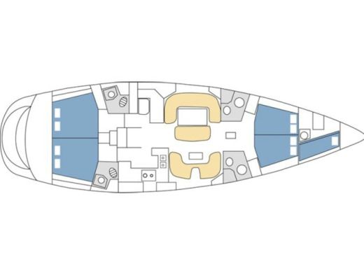Sailboat Jeanneau Sun Odyssey 54DS Boat design plan