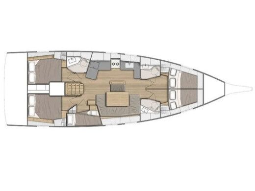 Sailboat  Oceanis 46.1 Plano del barco