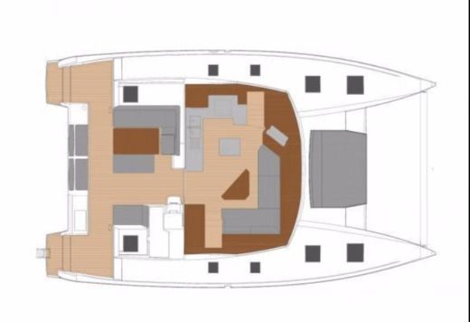 Catamaran Fountaine Pajot Saona 47 Plan du bateau