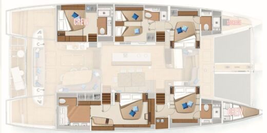 Catamaran Lagoon Lagoon Sixty 5 boat plan