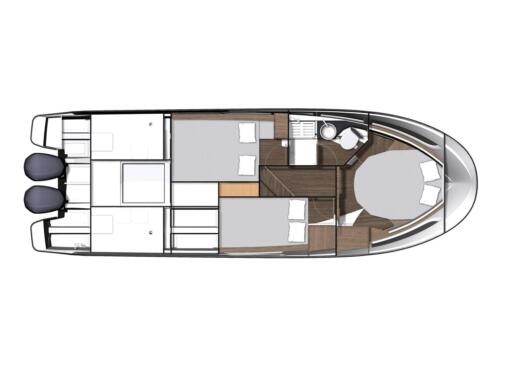 Motorboat Jeanneau Merry Fisher 1095 Plattegrond van de boot