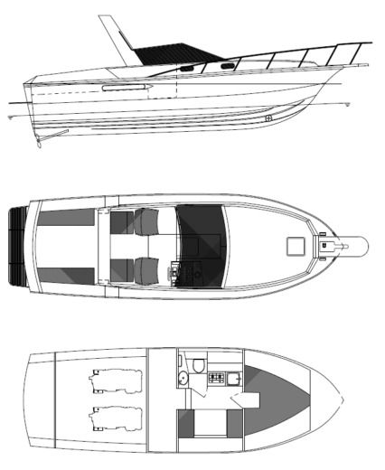Motorboat Mochi Craft Dominator 31 Boat design plan