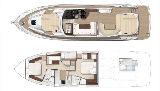 Motor Yacht Sunseeker Predator 57 Boat layout