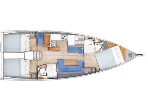 Sailboat  Sunsail 410 Plano del barco