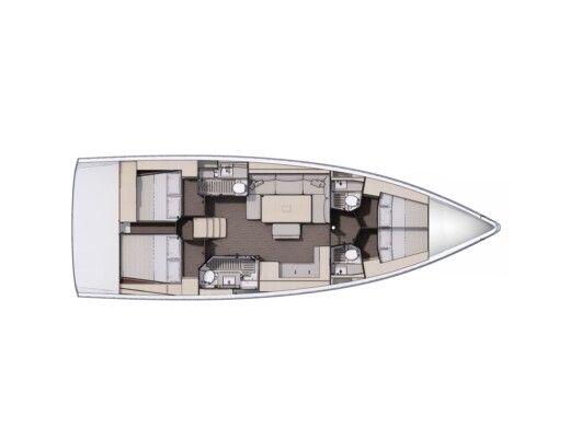 Sailboat  Dufour 470 Plattegrond van de boot