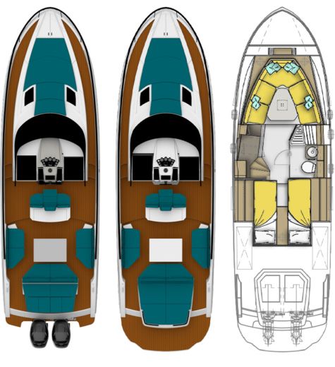 Motorboat FIM 340 Regina Boot Grundriss