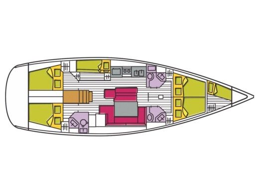 Sailboat BENETEAU OCEANIS 50 boat plan