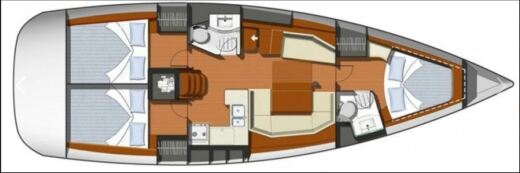 Sailboat Jeanneau Sun Odyssey 42i boat plan