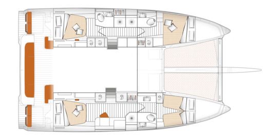 Catamaran Excess Excess 14 Boot Grundriss