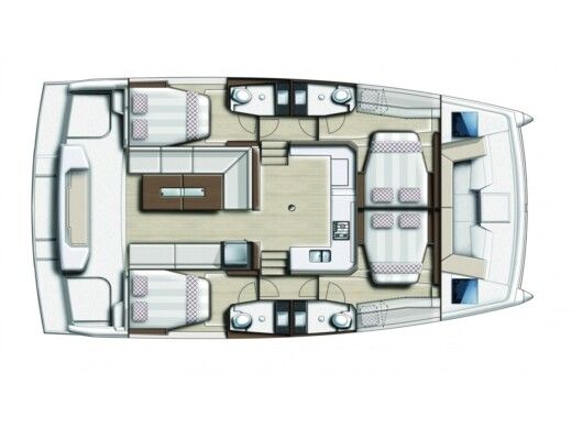 Catamaran Bali - Catana Bali 4.0 CATSPACE Plattegrond van de boot