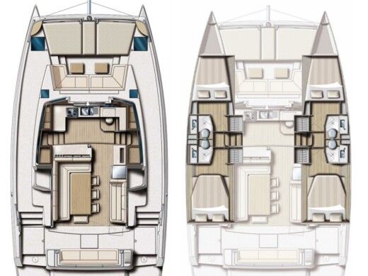 Catamaran  Bali 4.1 Plan du bateau
