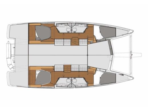 Catamaran Fountaine Pajot LUCIA 40 Plano del barco