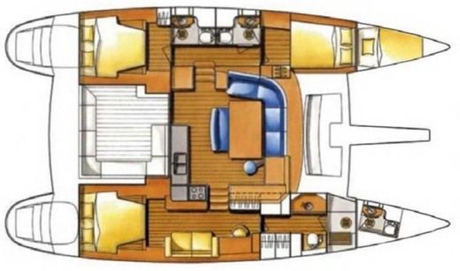 Catamaran Lagoon 44 Plan du bateau