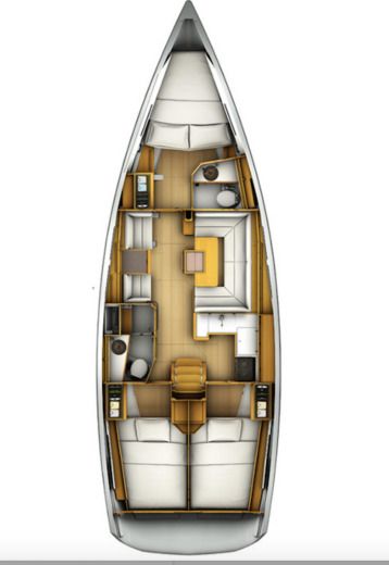 Sailboat Jeanneau Sun Odyssey 409 boat plan