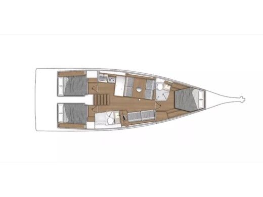 Sailboat  First 44 Boot Grundriss