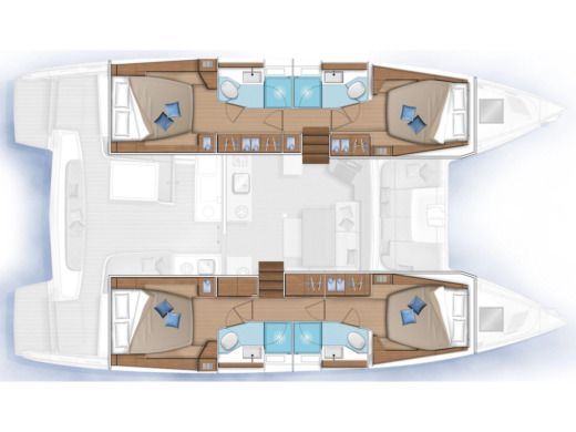 Catamaran Lagoon Lagoon 46 Plan du bateau