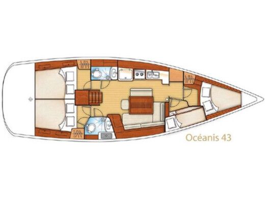 Sailboat BENETEAU OCEANIS 43 Boat design plan