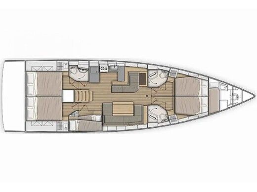 Sailboat  Oceanis 51.1 boat plan