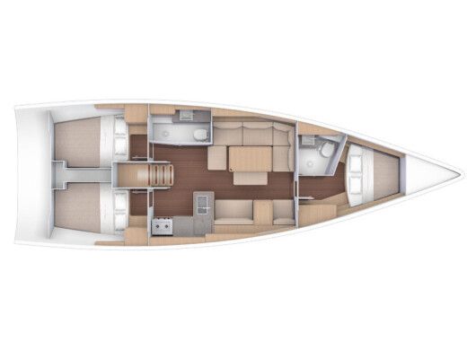 Sailboat Dufour Dufour 412 Grand Large Plano del barco