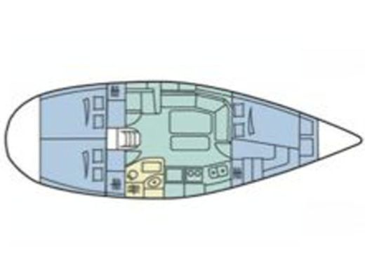 Sailboat DUFOUR 36 Classic Boat layout