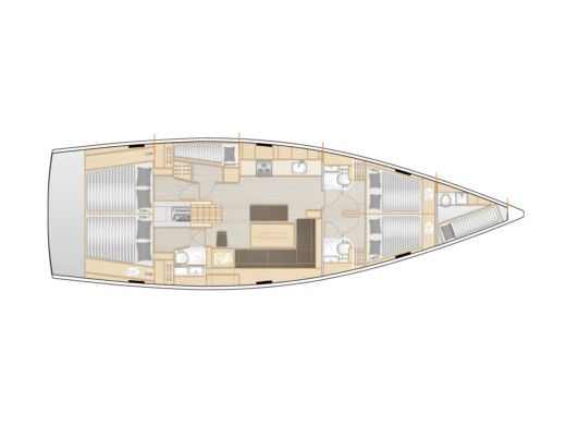 Sailboat  Hanse 508 Plan du bateau