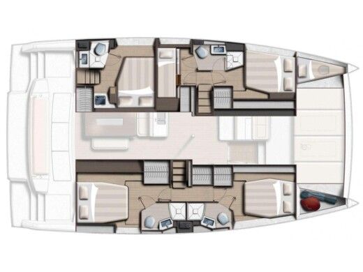 Catamaran  Bali 4.6 Boat layout