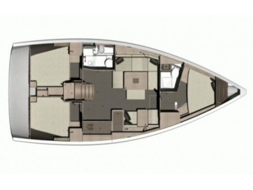Sailboat DUFOUR 412 Grand large Plattegrond van de boot