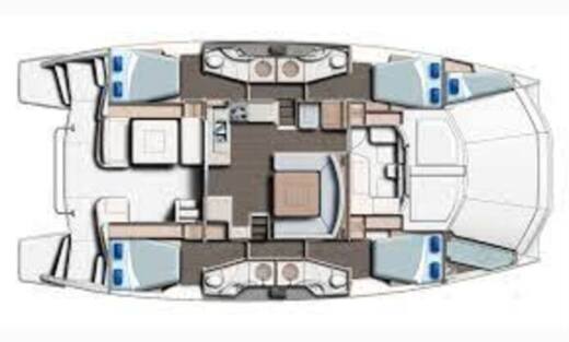 Catamaran Leopard - Robertson & Caine Leopard 51 Plano del barco