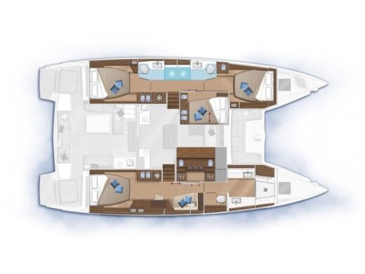 Catamaran Lagoon Lagoon 50- owner version Plan du bateau