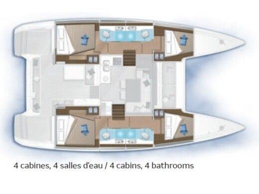 Catamaran Lagoon Lagoon 40 Boat layout