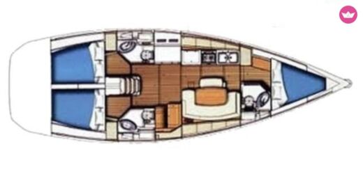 Sailboat Beneteau Cyclades 43 Boat design plan