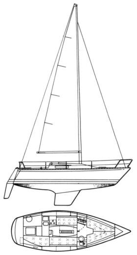 Sailboat Albin Cumulus 28 Cumulus 28 Boot Grundriss