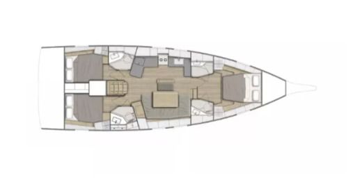 Sailboat  Oceanis 46.1 (3 cab) boat plan