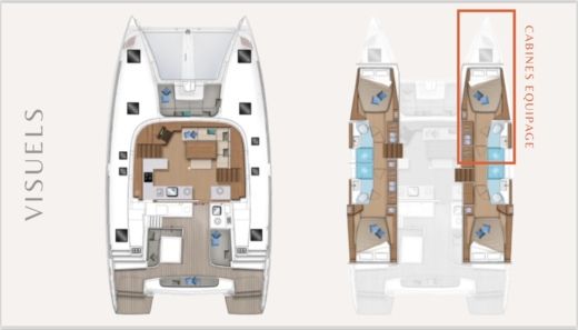 Catamaran Lagoon Lagoon 46 Plattegrond van de boot