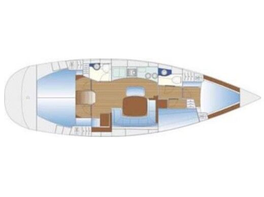 Sailboat Bavaria 44 Boot Grundriss