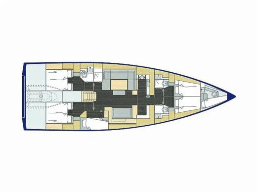 Sailboat  Bavaria C57 Plan du bateau