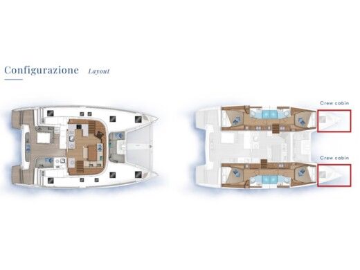 Catamaran  Lagoon 46 Plan du bateau