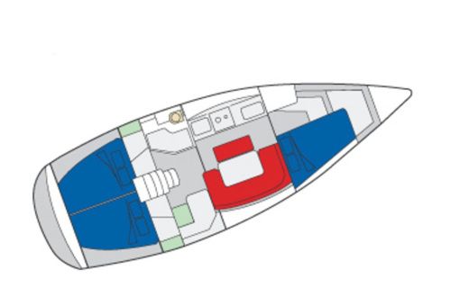 Sailboat DUFOUR 365 GL Boat layout