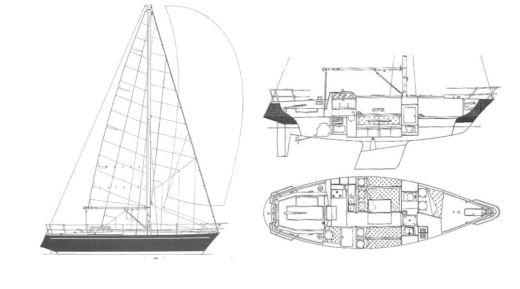 Sailboat Doufour Doufour 35 Boat design plan