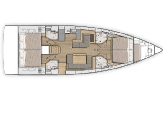 Sailboat Beneteau Oceanis 51.1 boat plan