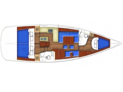 Sailboat BENETEAU OCEANIS 46 Boat layout