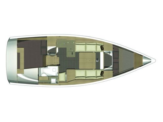 Sailboat DUFOUR 360 GL Boot Grundriss
